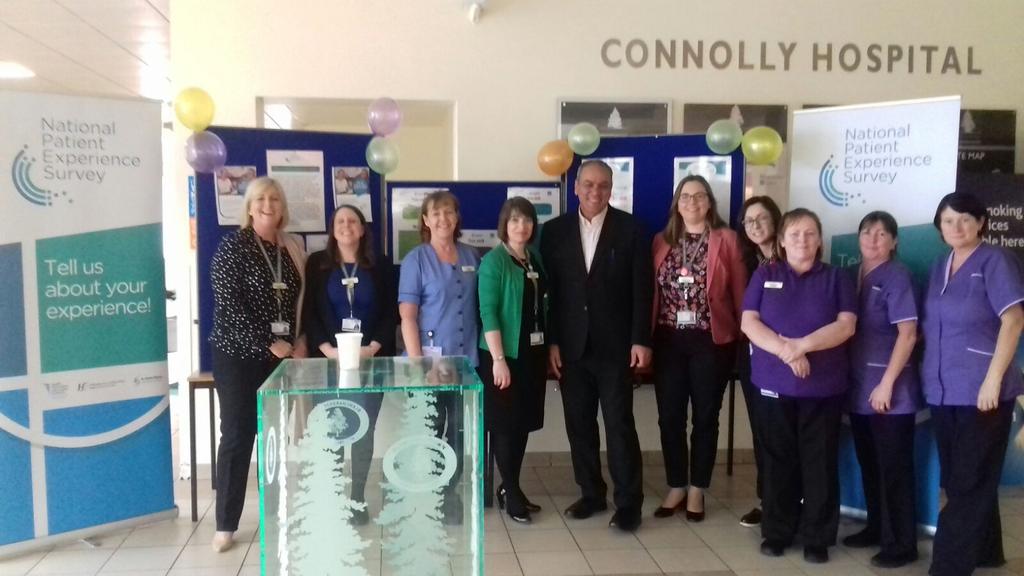 brackendanielle's tweet photo. Connolly Hospital promoting the National Patient Experience Survey -  which starts again today, 1st May 2018! @NPESurvey @doreenpowell8 https://t.co/i41aiA1zMc
