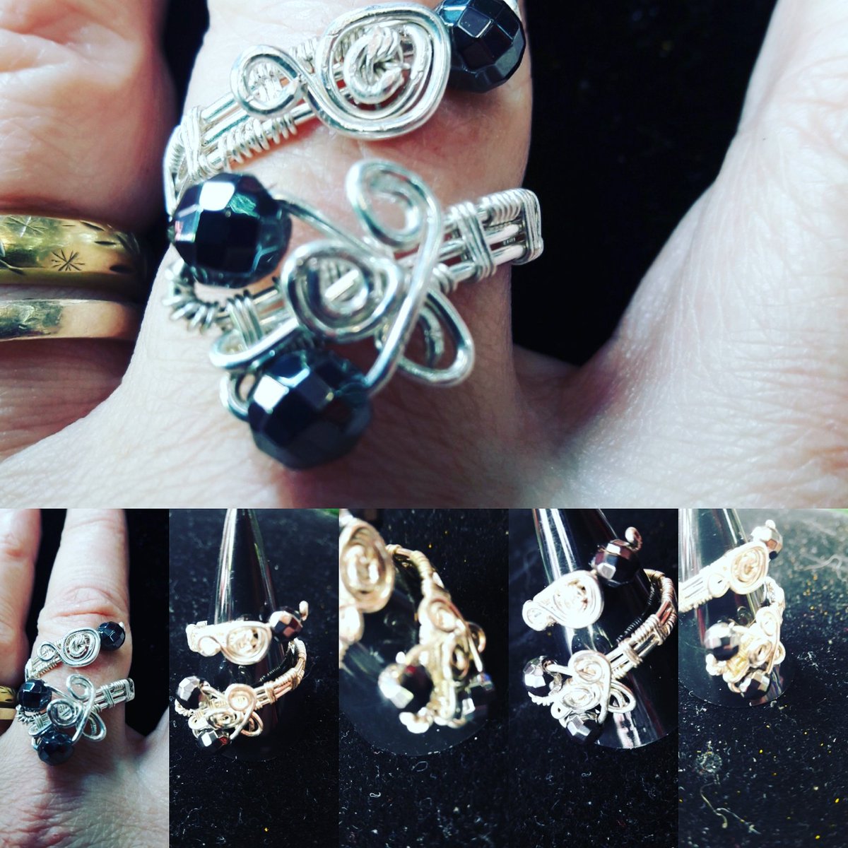 alternateimage1's tweet photo. Faceted agates.fully adjustable ring #makeityours #uniquedesigns #wireworkrings #handcrafted @TmeBmh @BoltonMarkets @acn1510 @VampireLily https://t.co/001m2aqc36
