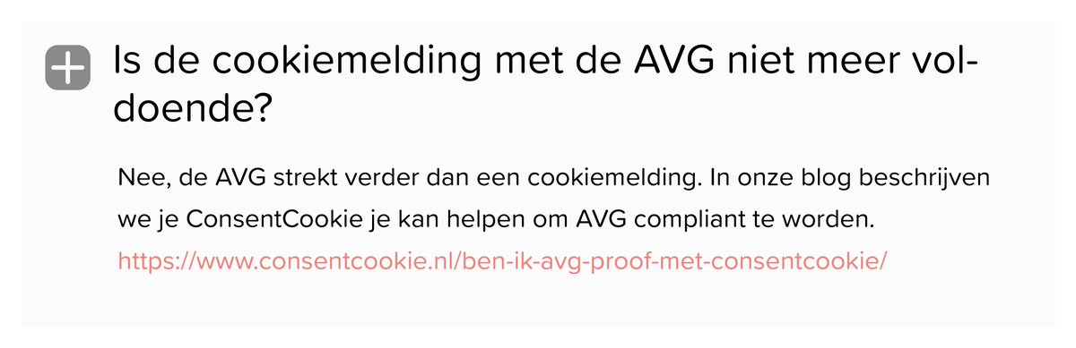 ConsentCookie's tweet photo. Houd er rekening mee dat een cookiemelding niet genoeg is om AVG compliant te zijn! Lees ook onze blog hoe je met ConsentCookie wél AVG compliant wordt.
#AVG #GDPR #ConsentCookie https://t.co/WPPJKEWLK2