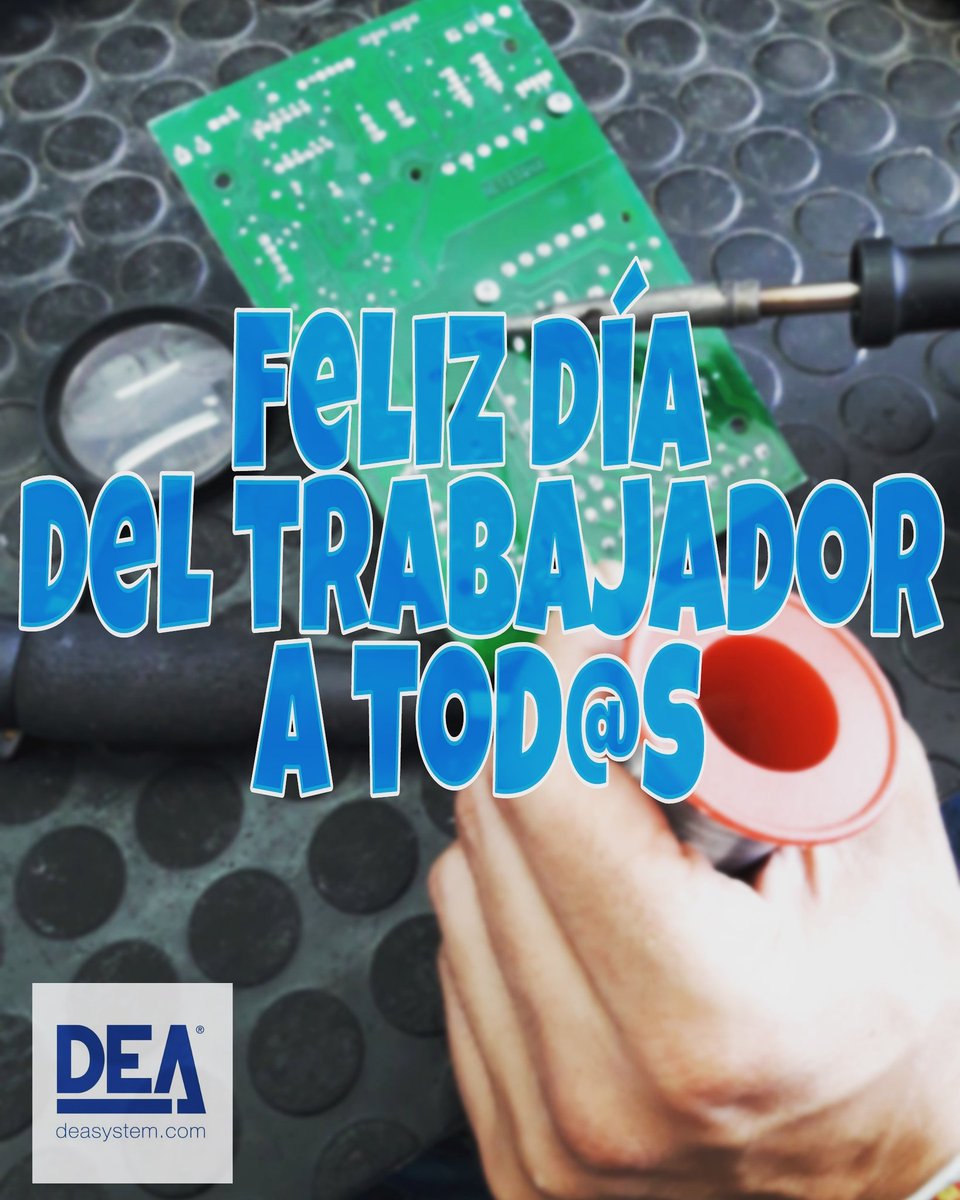 DeaSystem_ES's tweet photo. ¡Felíz día del trabajador a tod@s!

#deasystem #trabajo #trabajador #fiesta #festivo   #Andalucia
#aragón #asturias #Baleares #Canarias #Cantabria #castillalamacha #castillayleon #catalunya #Extremadura #Galicia #Larioja #madrid #murcia #Navarra #paísvasco 
#Valencia https://t.co/hu4IJvRxd9