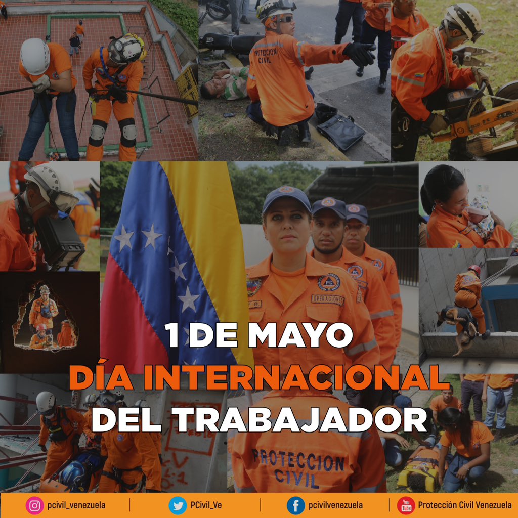 PCivil_Ve's tweet photo. #1May l Homenajeamos a hombres y mujeres que visten el Naranja que hacen posible el trabajo de salvar vidas, para hacer un país cada vez mejor #FelizDíadelTrabajador https://t.co/uguR4tJbV9