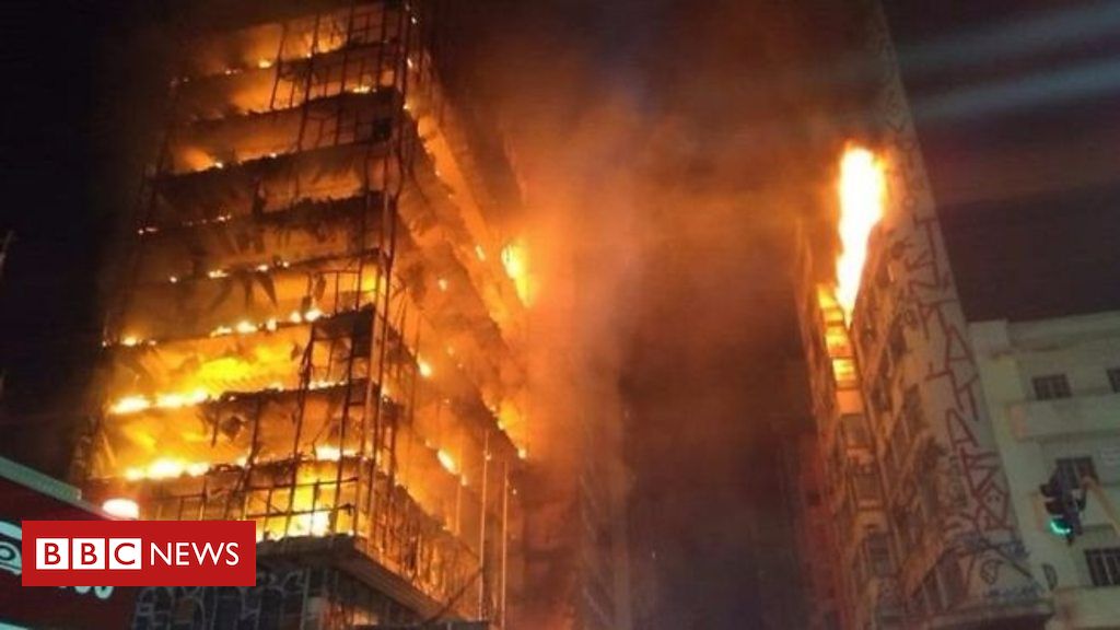 davidgcant's tweet photo. Burning 26-storey building in Brazil's largest city collapsed 90 minutes after catching #fire https://t.co/a72BidakDb https://t.co/N7hOwcf8eQ