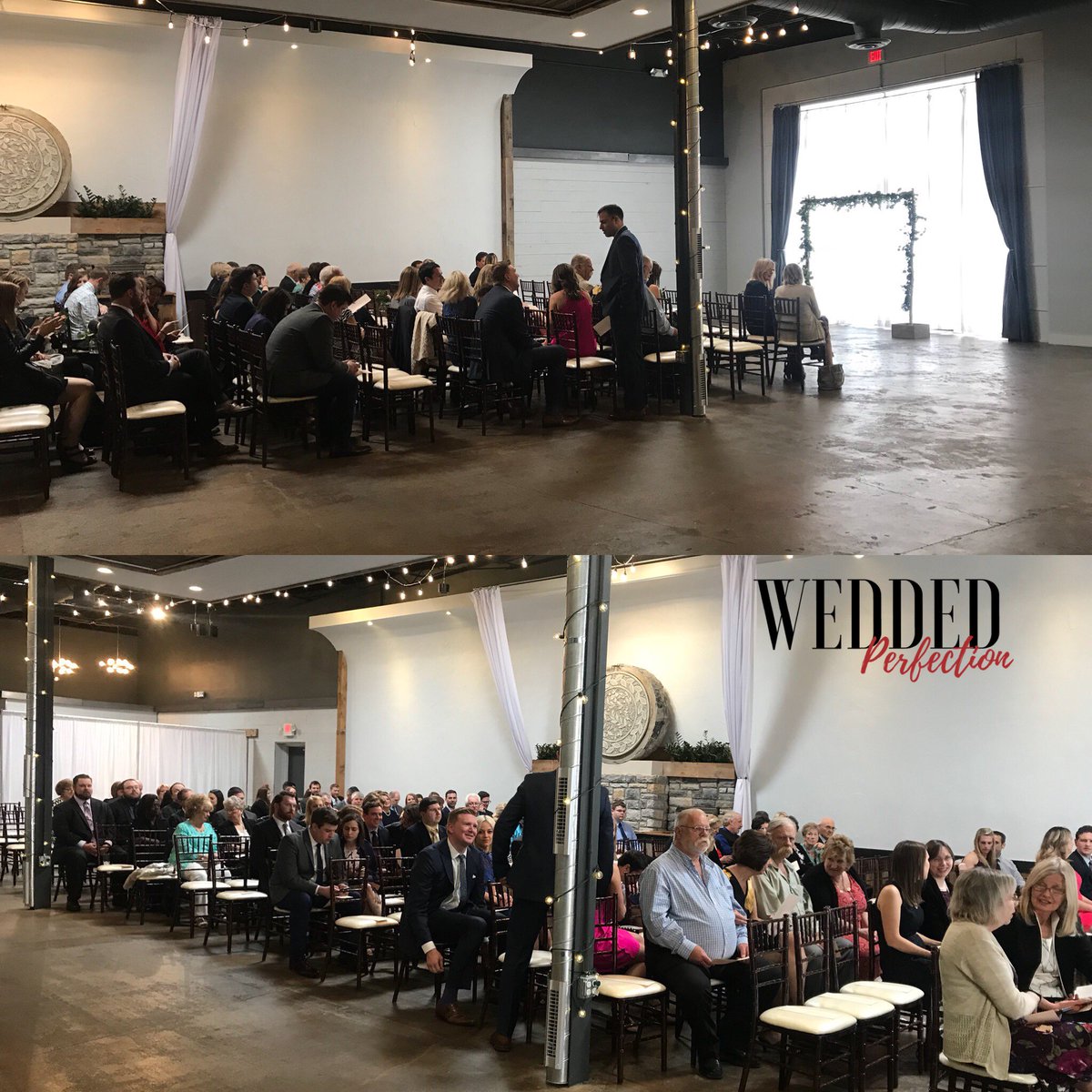 WeddedPerfect's tweet image. Just seating for this simple, yet romantic #wedding @VueColumbus. The soft curtained window is the perfect background for the all greenery birch arch. The fountain has the stone cover on, and it’s own soft touches. #weddedperfection #columbusweddingplanners #centralohioweddings