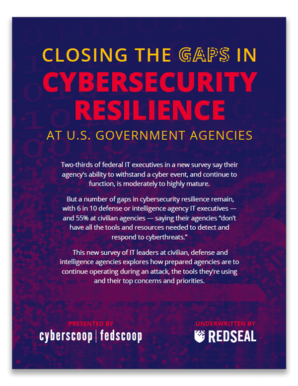 RedSeal_co's tweet photo. New survey from @fedscoop @CyberScoopNews and RedSeal: More than half of federal IT officials in a new survey say their agencies aren’t keeping pace with evolving cybersecurity threats - https://t.co/AhYe2WSTxx https://t.co/XmoZk0eQRB