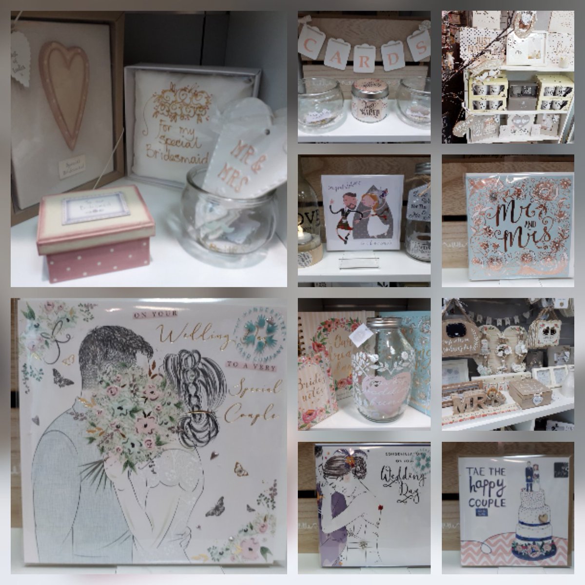 Lots of #wedding Gifts&amp;Cards in stock! Perfect for  #weddingseason <a href="/RachelEllenCard/">Rachel Ellen Designs</a>  <a href="/HandcraftedCard/">The Handcrafted Card Co Ltd</a> <a href="/HeavenSends/">Heaven Sends</a> <a href="/sassandbelle/">Sass & Belle</a> <a href="/traceyrussell_/">Tracey Russell Cards</a> <a href="/mollymaedesign/">Molly Mae</a> @TransomniaGifts <a href="/WendyJBlackett/">Wendy Jones-Blackett</a> <a href="/AdornmentGilli/">Adornment by Gilli R</a> <a href="/Gisela_Graham/">Gisela Graham</a> <a href="/EastofIndiaUK/">East of India</a> 
#WeddingPlanning #BrideToBe #engaged