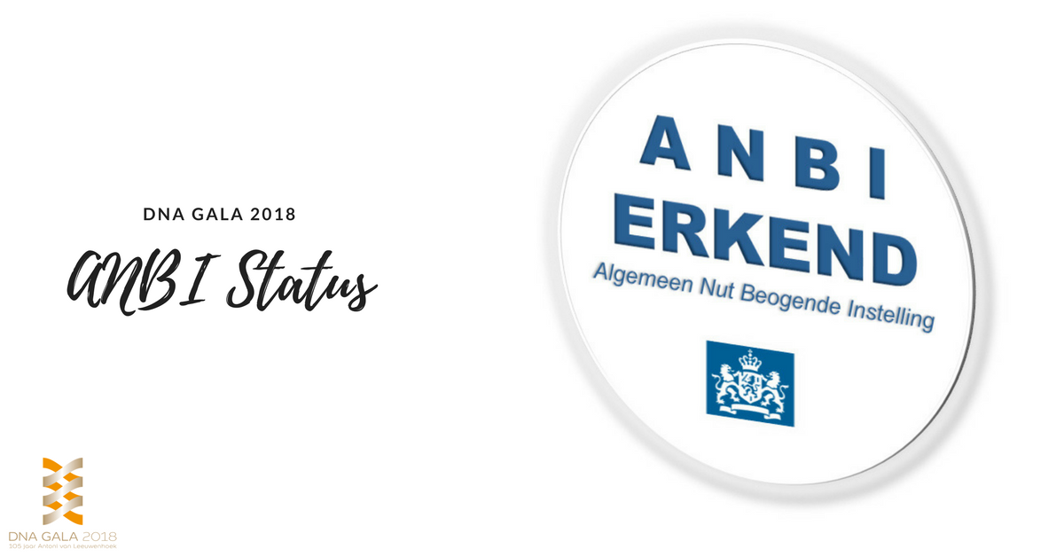 DNA_Gala's tweet photo. Wist u dat Stichting DNA Gala de ANBI status heeft gekregen? De ANBI status houdt in dat de opbrengsten van de stichting voor 90% of meer naar het algemene belang van Nederland gaat. De volledige opbrengst van het DNA Gala gaat naar het immuuntherapie onderzoek van @hetAVL https://t.co/9tMdf7e4ui