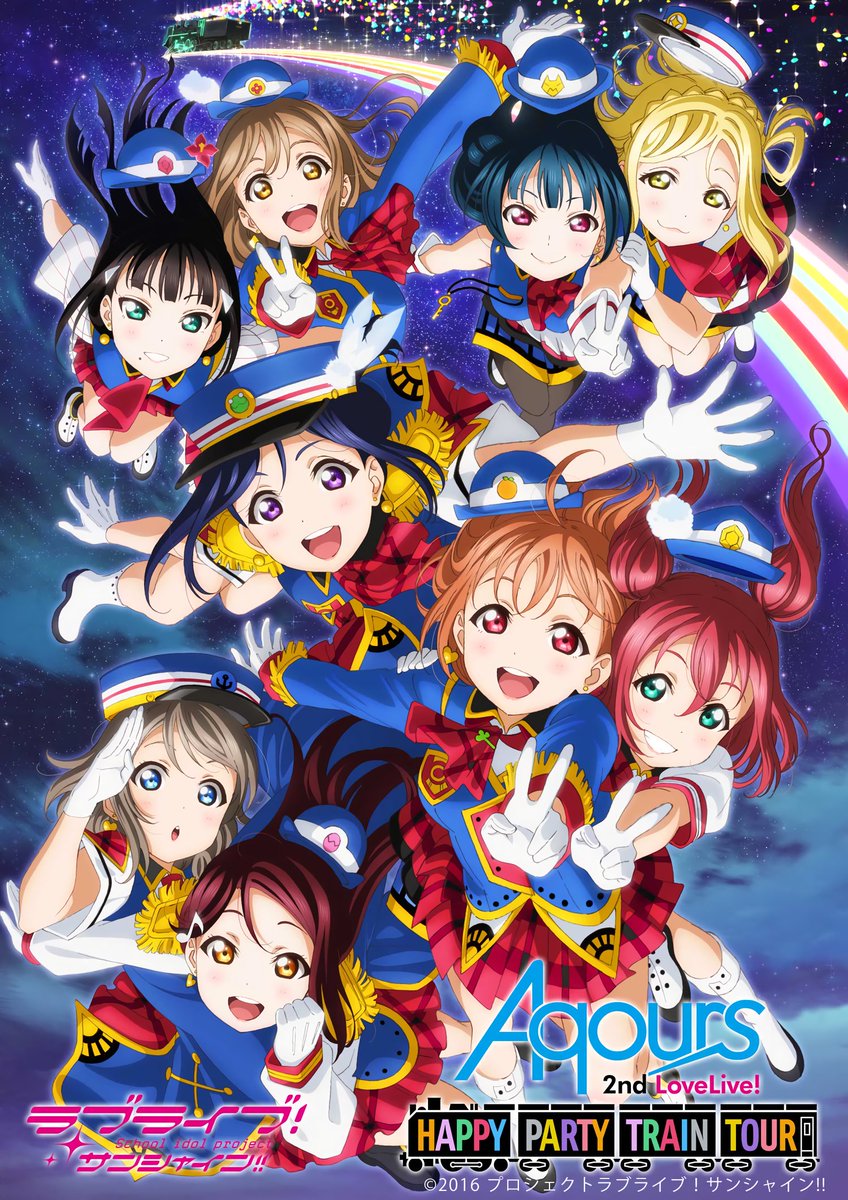 LLSIF_english's tweet photo. Aqours 2nd LoveLive! Happy Party Train Tour also did a decent score with 25,711 BD boxes sold and 935 (Day 1) + 1,317 (Day 2) DVDs. https://t.co/IO2nE4LyDA