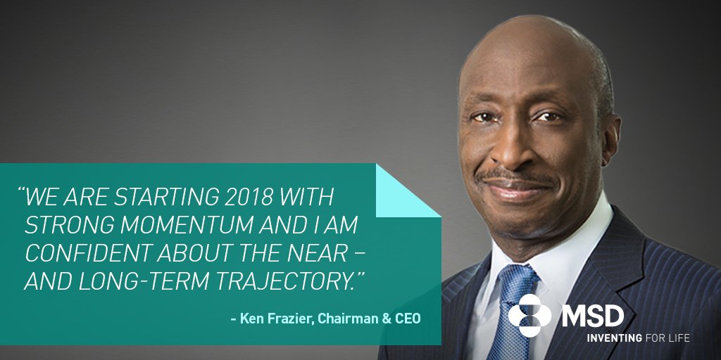 MSDInvents's tweet photo. A  word from Ken Frazier on our 1Q 2018 financial results. https://t.co/FyJEgSiB3n