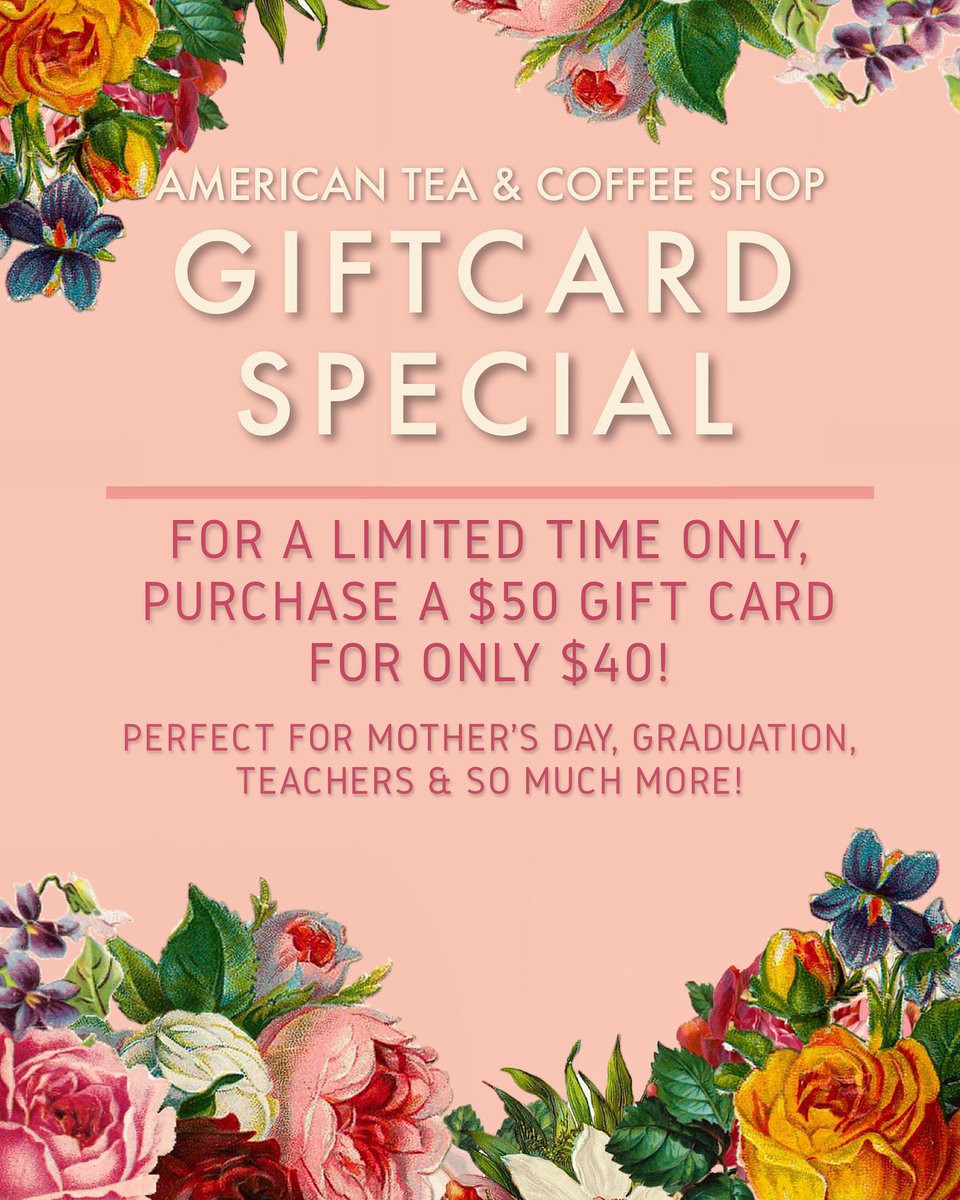 Happy May, y’all! It’s going to be a busy month full of celebrations! Don’t forget to thank your teachers, love you’re Mom &amp; congratulate you’re graduate! Our #GiftCardSale is on all month long! #giftcardsfordays #graduation #teacherlife