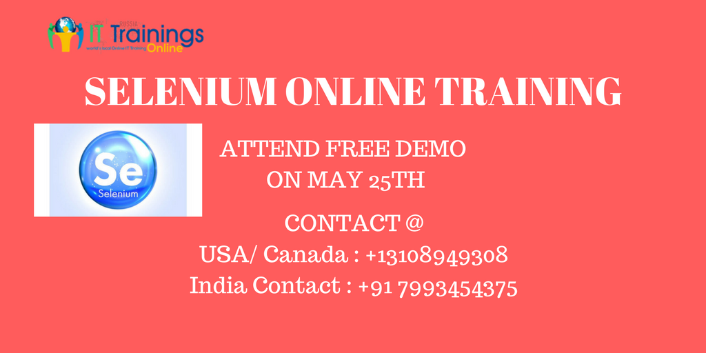 ITTrainingsGuru's tweet photo. Get selenium certification course from well-experienced trainers .
Register now:https://t.co/oMOQsa0qAb
Contact:
USA/ Canada : +13108949308
India Contact : +91 7993454375
#seleniumonlinetraining #seleniumcorporatetraininghyderabad
#seleniumonlinetrainingchennai https://t.co/39rX9T7mDP