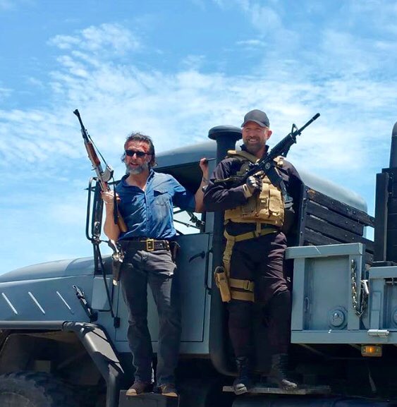 thekingaquaman's tweet photo. Thank You @thegeeksofretro for this great shot of @cecilgrimescosplay and myself as we wrapped up our stunt acting scene for the film “Bocas”. #thetrueaquaman #cecilgrimescosplay #thegeeksofretro #bocas #stuntactor #letsdothis https://t.co/ayC1GOltHx