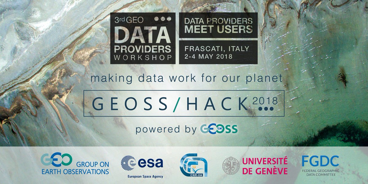 GEOSecretariat's tweet photo. Just 2 days until #GEOSSHACK! Register now to participate remotely for this #Hackathon, where #developers will compete to create #data discovery and access tools that solve global challenges: https://t.co/xreVhxZdxQ https://t.co/ysJseHJzvp