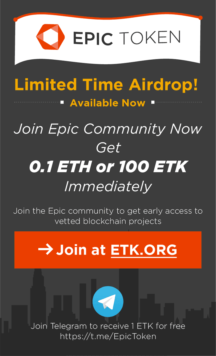 CryptoQueenMary's tweet photo. ⭐️💰💰💰#Airdrop💰💰💰
EPIC TOKEN Airdrop💰
https://t.co/3AQ1hpQBwW
0.1 ETH or 100 ETK💰
https://t.co/3AQ1hpQBwW
AIRDROP EPIC
💰#EPICtoken #EPIC💰
#Airdrop #cryptocurrency #blockchain #ETH #coinsmarkets #CryptoNews #blockchain #airdropalert #btc #crypto
LIKE+SHARE https://t.co/gdrOsjWDlM