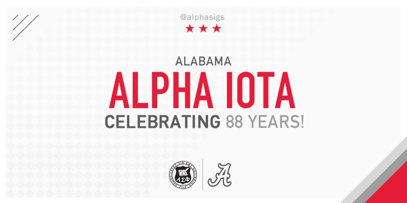 alphasigs's tweet photo. Happy Founders Day to Alpha Iota (Alabama)! #88YearsStrong #AlphaSig https://t.co/bVoa2dsIcK