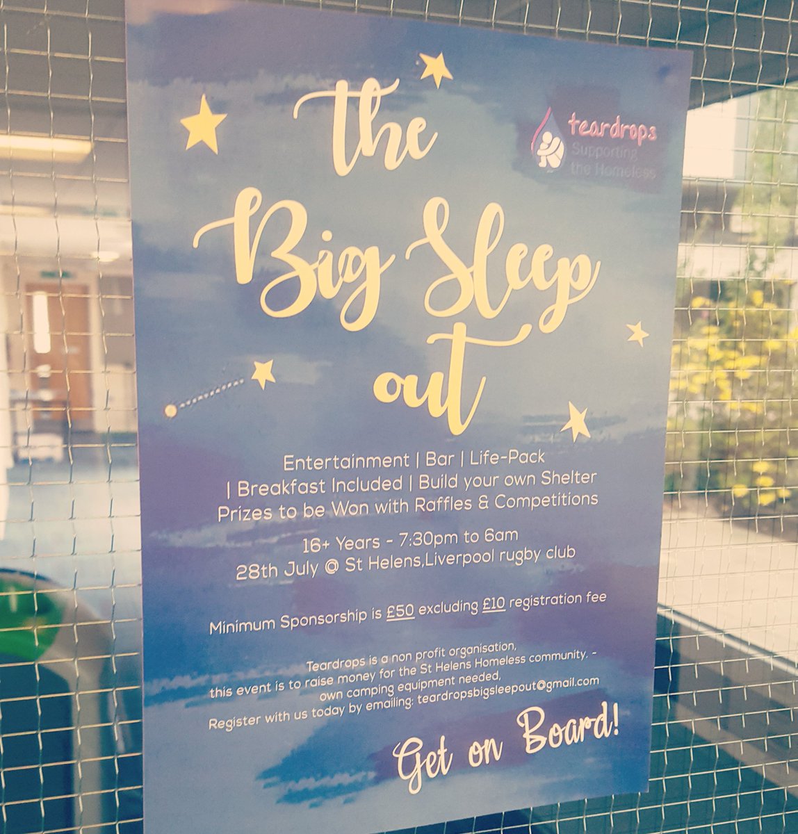 SQAwarrington's tweet photo. We are supporting our colleagues at @TeardropsOrgUK in their Big Sleep Out event taking place on 28th July! Keep your eyes peeled for posters around campus! #SQA #StudentQuality #studentnurses #StampOutStigma #homelessness #charity #charityevent #mychesterstory #wearewarrington https://t.co/cCn8lwyyA2