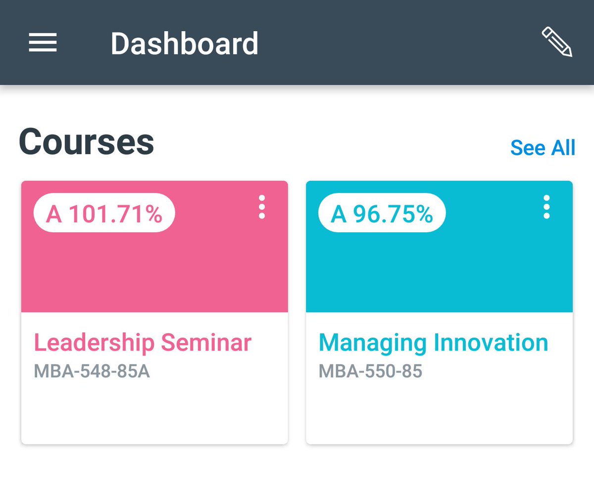 iamkaitface's tweet photo. Can't complain about these final grades for the spring semester. #mbalife #twoclassesleft #springbreak https://t.co/XvLZ6Yq32Z