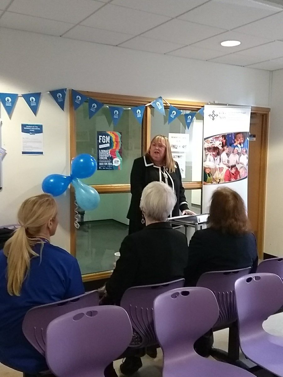 Executive Nurse Director Ruth Walker is welcoming everyone to the launch of the women's wellbeing clinic #endfgm