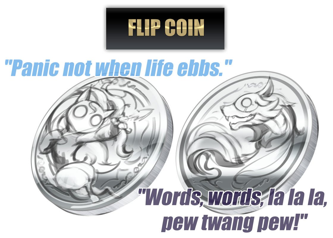 코믹 굿즈 아이디어 #02 -킨드레드 챔피언 플립 코인 -상반된 컨셉의 챔피언이나 스킨 활용한 컬렉팅 아이템