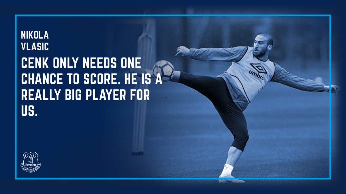 Everton's tweet photo. 🎯 | 'Top class' @CenkTosun_ gets the stamp of approval from Nikola Vlasic. 👌 #EFC 

👉 https://t.co/fwFczrfVO2 https://t.co/t9M1rvtPHa