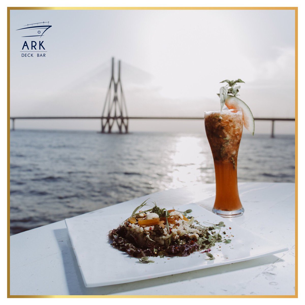 Treat yourself to delicious bites & cocktail by the sea. .
.
#couscoussalad #cocktail #waveparty #memoryatark #weekendvibes #arkdeckbar #worlisealink #bandrareclamation #yachtparty