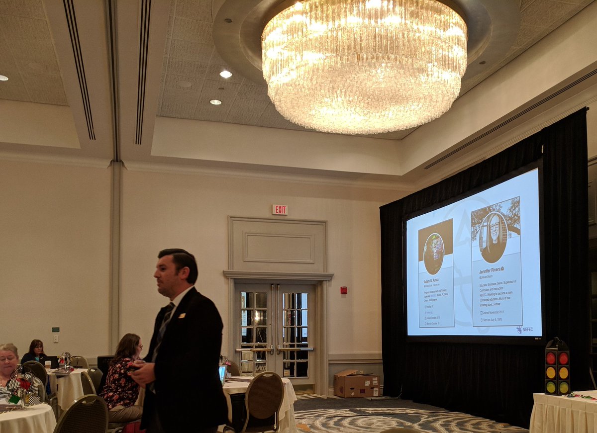 nefec's tweet photo. @AdamAzula presenting NEFEC Connect Regional Professional Learning Communities at #fasdsf18. Shout-outs to @JRiveraTeach @clyattrk @RMitchellPKY @ChrisPryorH for making the magic happen. https://t.co/XS9SFEkE1A