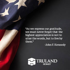 TrulandHomes's tweet photo. This Memorial Day, we want to reflect on the ultimate sacrifices that were made so that we can experience freedom.
Considering a Truland Home? Come visit our communities and take an American flag to display your appreciation to those who defend our country. (While supplies last.) https://t.co/l71FS7mEcX