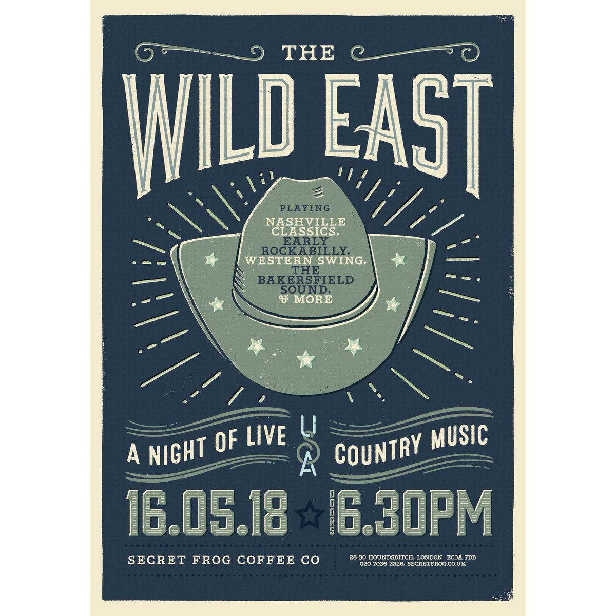 Join us on Wednesday 16th of May. The Wild East will bring you 2 hours of country music interspersed with some background to the music!