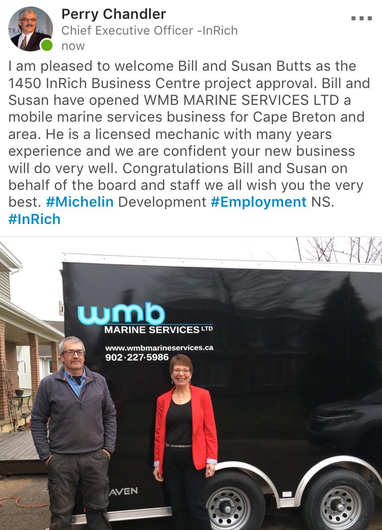 caperbruins's tweet photo. #SmallBusiness #MichelinDevelopment #EmploymentNS https://t.co/jLexijLZoG