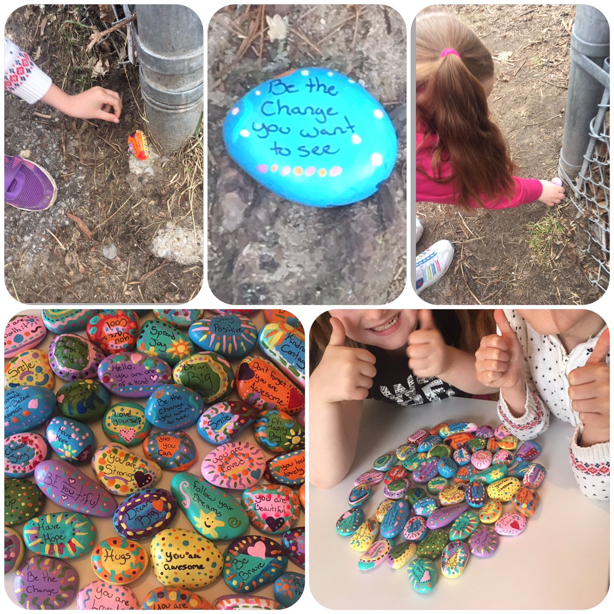 tifdes27's tweet photo. Operation kindness rocks is underway 😁 #SpreadKindness #YouMatter #TeachThemYoung https://t.co/XSLqQeLT40