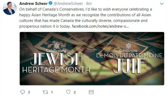 PMLaurier's tweet image. BREAKING NEWS: Andrew Scheer announces that he supports moving Canada's embassy in Israel from Tel Aviv... to Beijing! #cdnpoli
