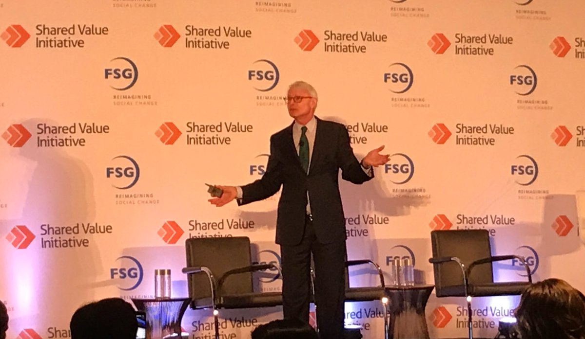 Borglunds's tweet image. Prof Michael Porter keynote at the Shared Value Summit: Business is changing. Forever. Finally. Curriculums of business schools are being rewritten. It is an epic situation. #SVLeaders