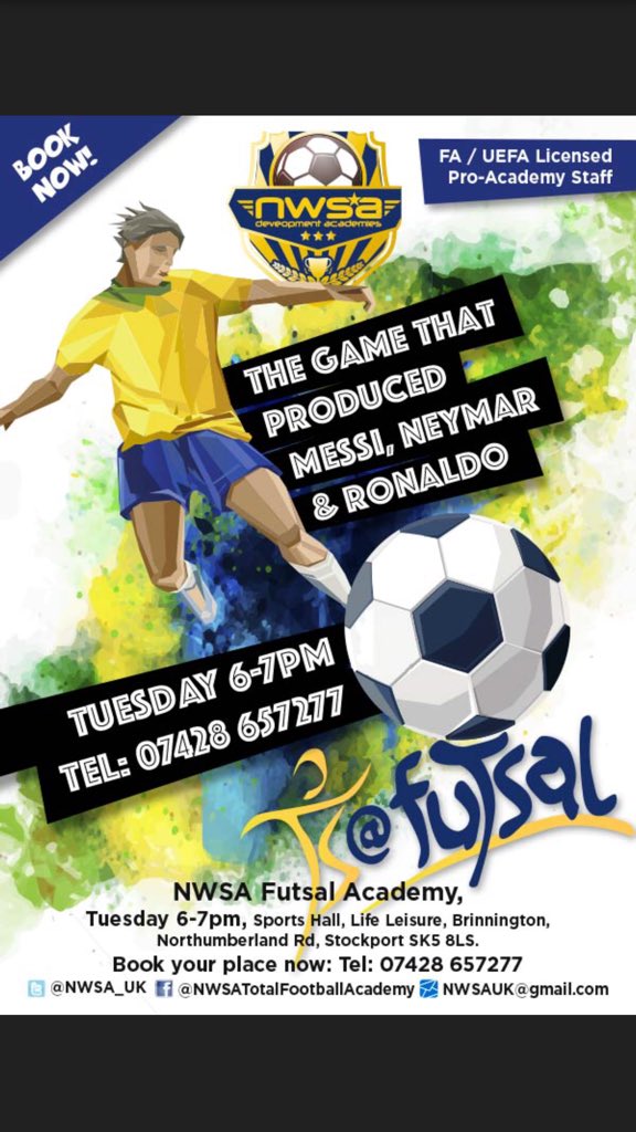 _pdfc's tweet image. Great turnout last week at our brand new #Futsal Academy. Hoping for more of the same tonight at our the fantastic @lifeleisureUK #Brinnington Park 6-7pm SK5 8LS. First session FREE!!! #Stockport #Manchesterfootball #youthfootballcoaching #development