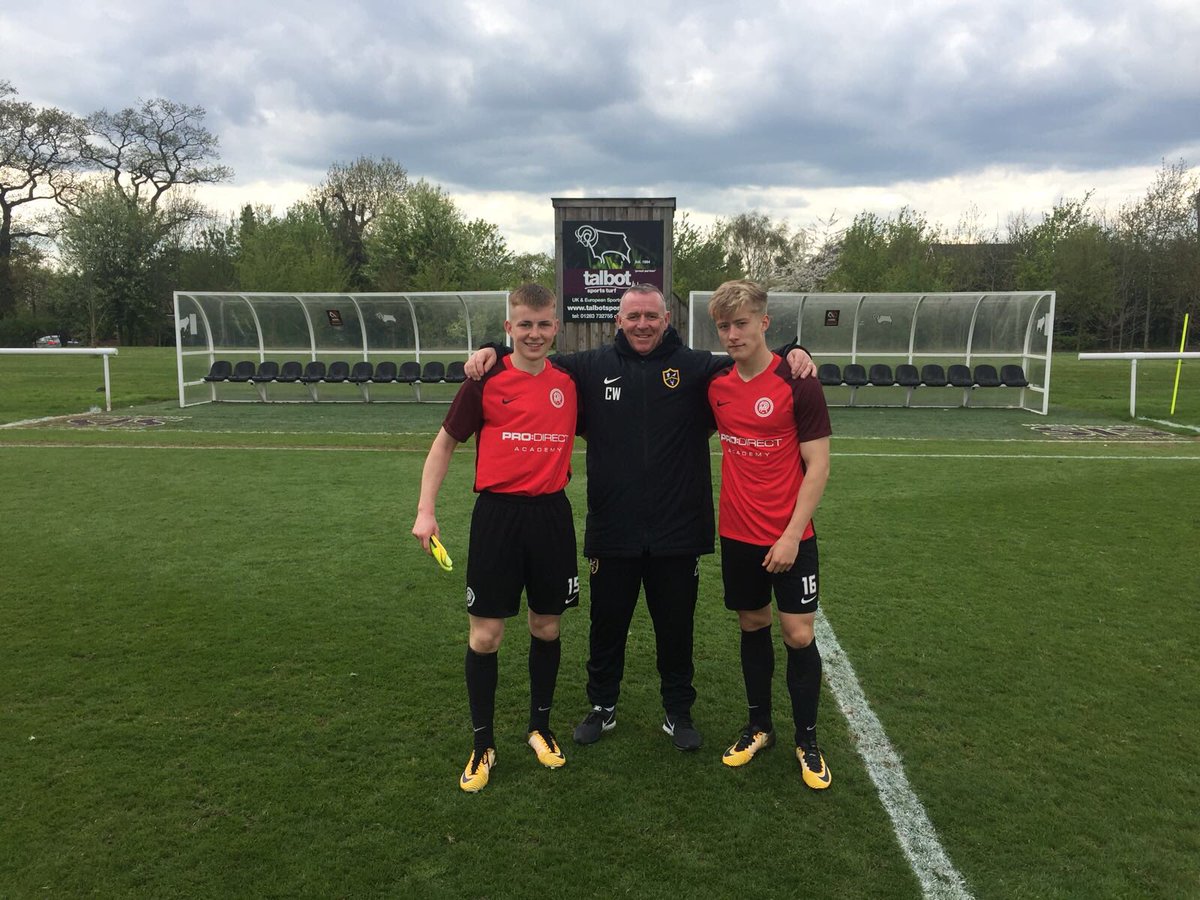 Superb effort from <a href="/jackkbrown_/">jackkB</a> &amp; <a href="/mattyparkerjnr/">Matty Parker Jnr</a> today, both putting in excellent performances against Derby County U18s. A high quality game that finished 2 - 2. Thanks to our coach Colin Wotherspoon for taking the boys down! Thanks also to @prodirectacademy #PVSPORT