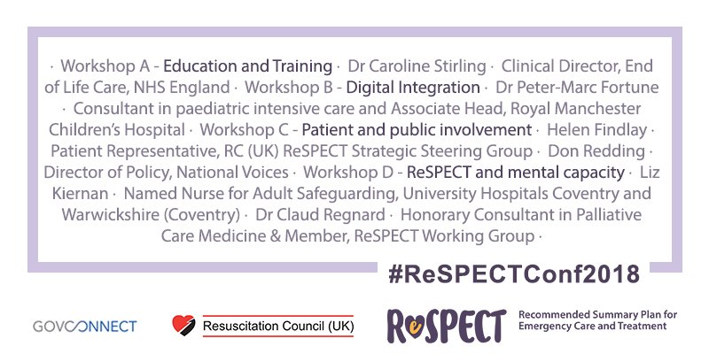 ResusCouncilUK's tweet photo. What a day it’s been - full of information, great speakers and discussion. We’re now in the closing stages, starting with feedback from the workshop facilitators. #ReSPECTConf2018 https://t.co/DbZvtwd4Fa