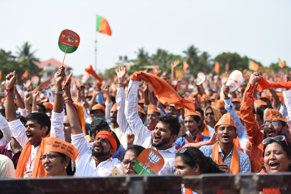 narendramodi's tweet photo. I thank the people of Udupi for joining today's rally in large numbers. Here are pictures. @BJP4Karnataka https://t.co/WwxnJBgBSf