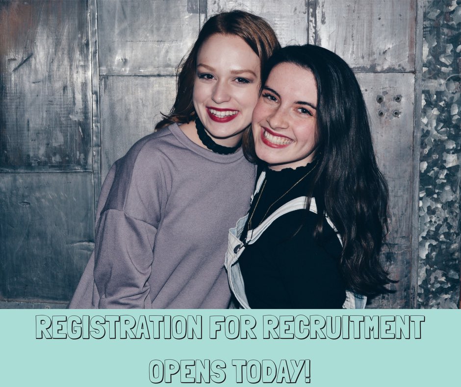 Registration for Recruitment is now open!!! Register to meet your best friends and have the time of your life! The link is in the bio 🤗