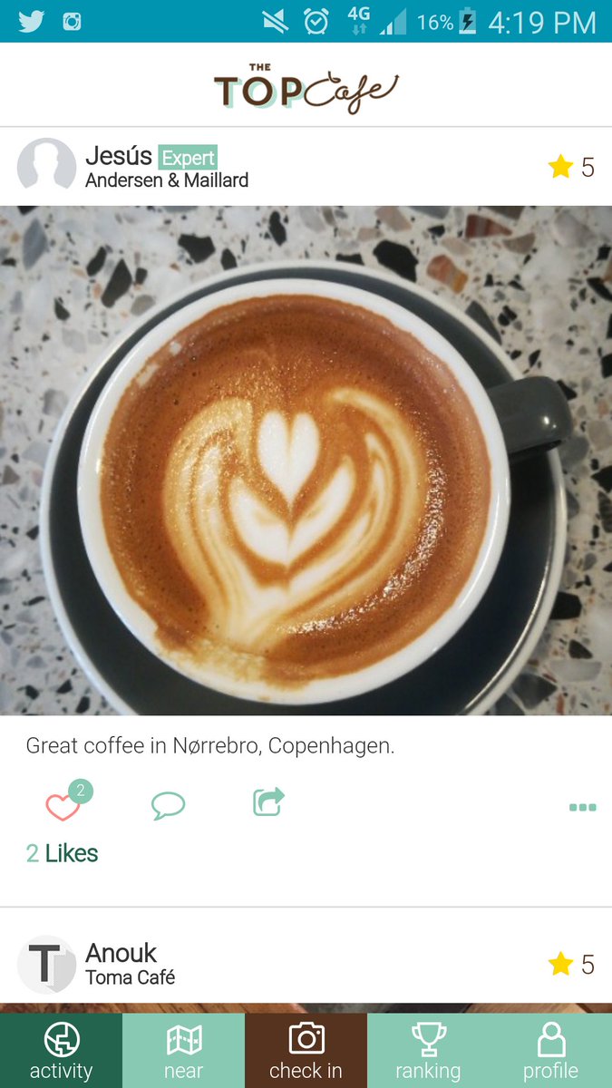 Último #checkin en #copenhagen. 
➡app.thetopcafe.com 
☕ #rutabarista