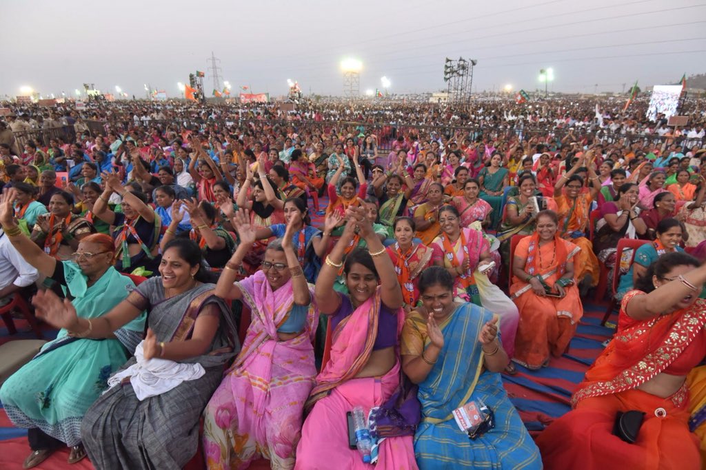 JPNadda's tweet image. Truly people’s Prime Minister. Images of the stupendous support received by Hon’ble PM @narendramodi at his rally in Belgavi district. #NammaModi