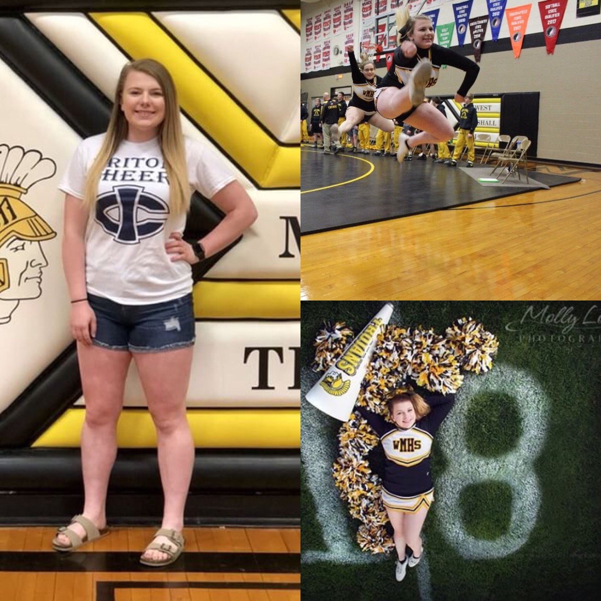 Tritonscheer's tweet photo. Please Welcome @MadiMillizer from West Marshall HS to the Triton Cheer Family #Tritons #ICcheer #NCAAllAmerican #ShrineBowl https://t.co/HBHCM49LJf