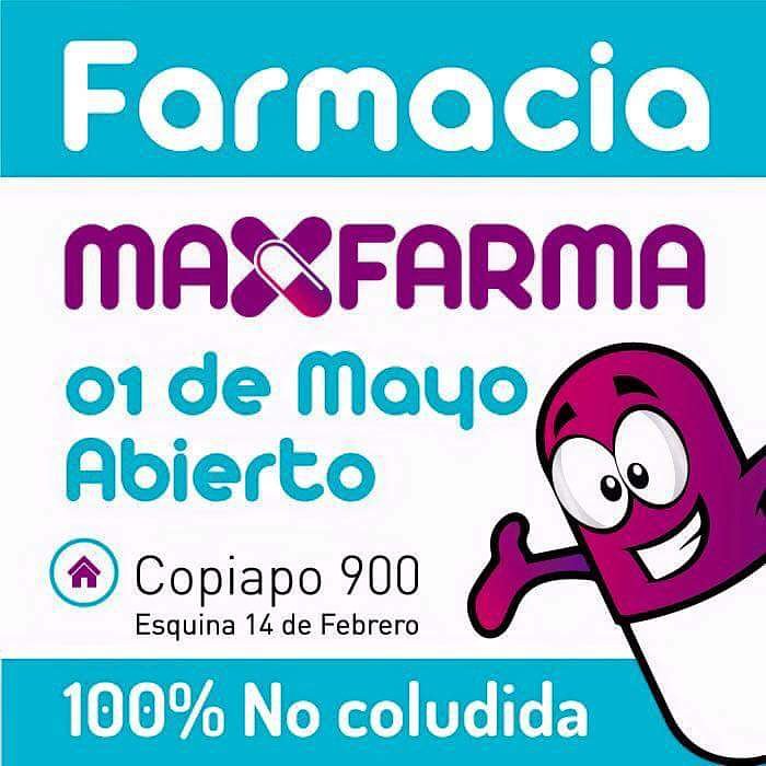 MaxFarma_'s tweet photo. #Antofagasta estamos atendiendo como #farmacia de apoyo! Corra la voz por favor. Los esperamos en calle Copiapo 900 esquina 14 de febrero https://t.co/2zyfDYMPn1