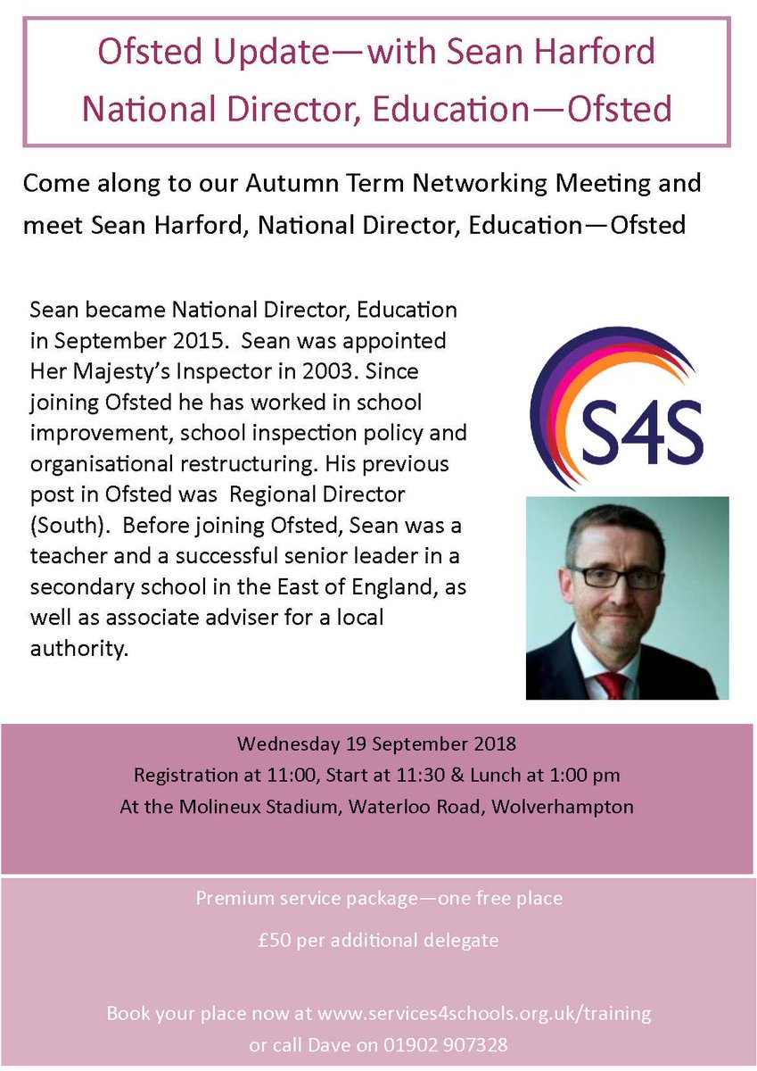 S4SCPD's tweet image. Our upcoming event in September - book at services4schools.org.uk/training