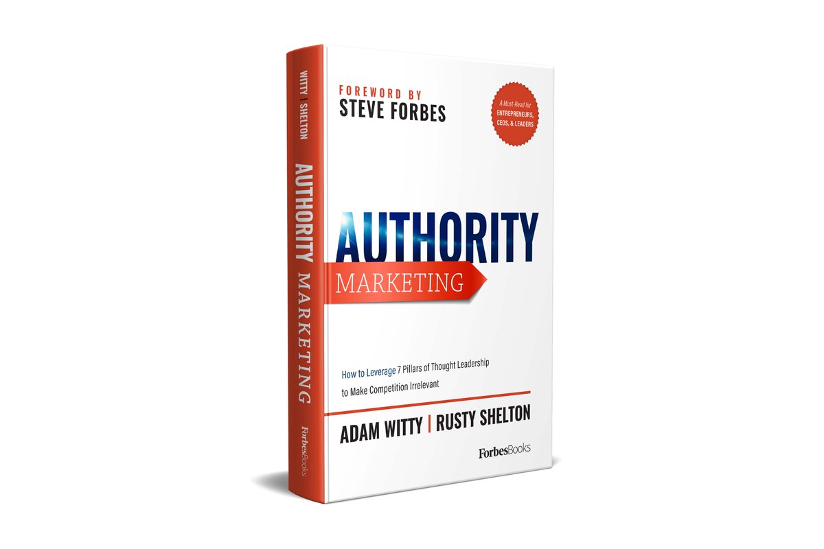 I have some big news to share today --> my newest book, Authority Marketing, co-authored with my friend @adamwitty, officially releases next week. My newest blog post has some background on it (bit.ly/2rbLpFY) #AuthorityMarketing #ThoughtLeadership #Excited