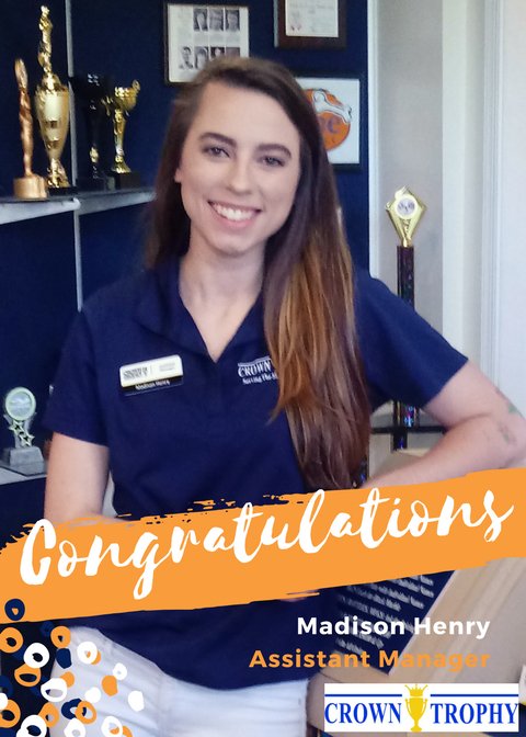 crownwinchester's tweet photo. Congratulations Madison on your new assistant manager position here at @crownwinchester !! #Soproud #Congrats #AssistantManager #Goals #YearOf2018 https://t.co/KsJlavQTdX
