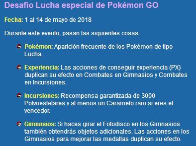 pokexperto's tweet photo. Resumen del Desafío Lucha especial de Pokémon GO en https://t.co/gxGu7V0nCp https://t.co/nEw4RiGmuI