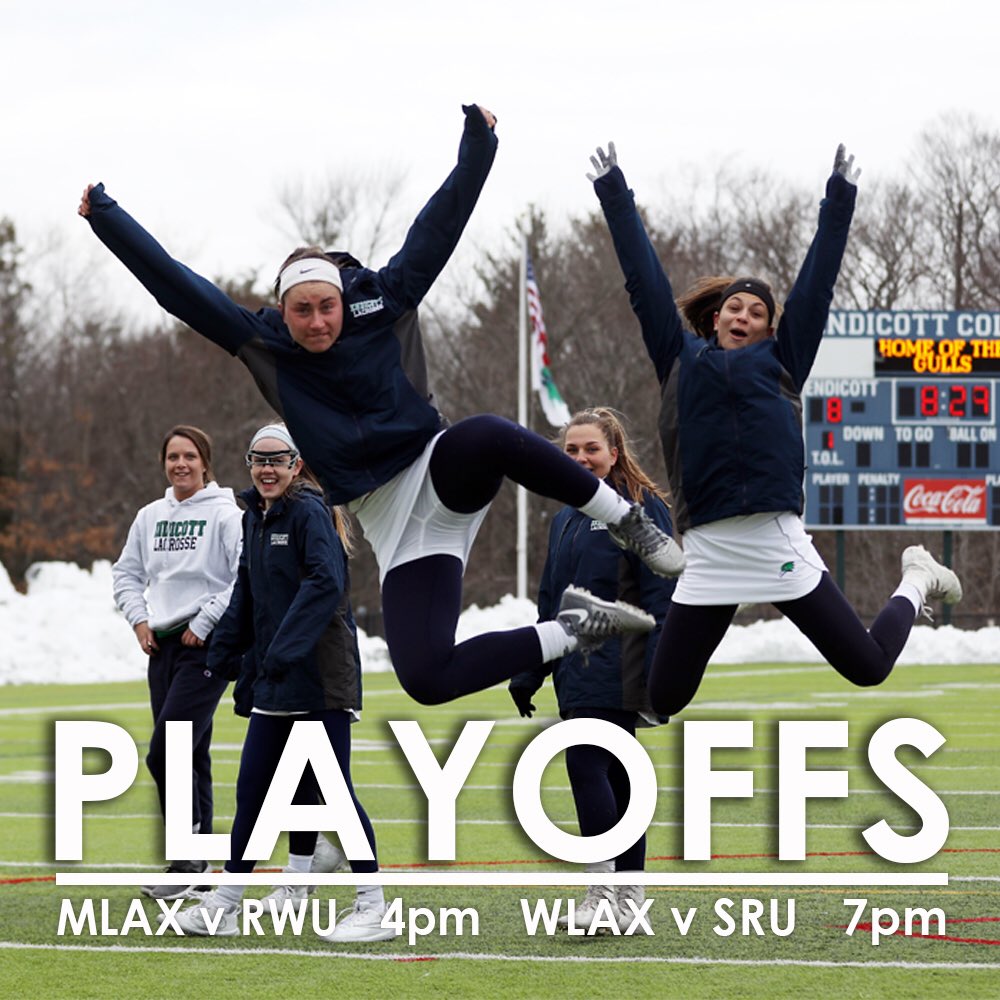 CCC Playoff Action starts today! @endicottmlax vs Roger Williams at 4pm @endicottwlax vs Salve  at 7pm - Hempstead Stadium - BE THERE.