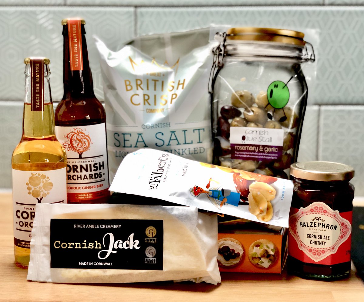 Today is my diet day and photographing a now complete hut hamper is pure torture! <a href="/mrfilberts/">Mr Filbert</a> <a href="/greatbritcrisp/">GreatBritishCrispCo.</a> <a href="/CornishOlive/">Cornish Olive Stall</a> @CornishOrchard <a href="/Halzephron/">Halzephron</a> <a href="/CornishJack_/">Padstow Cheese Company</a> #cornishtreats #Cornwall #LoveLocal <a href="/TrewithenDairy/">Trewithen Dairy</a> #theresbutterintheresomewhere! #TuesdayTreat