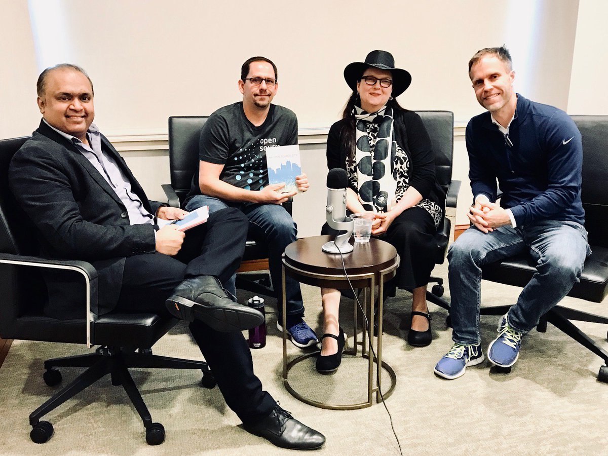 OS101Series's tweet photo. Taped this great podcast at #OpenSource101 in @ColumbiaSC recently.  How to Make a Tech City - from an #opensource #opendata perspective. Featuring @jhibbets and @DivaDanese.  https://t.co/Ba2YD6TlzU https://t.co/qvzKjAFuuA