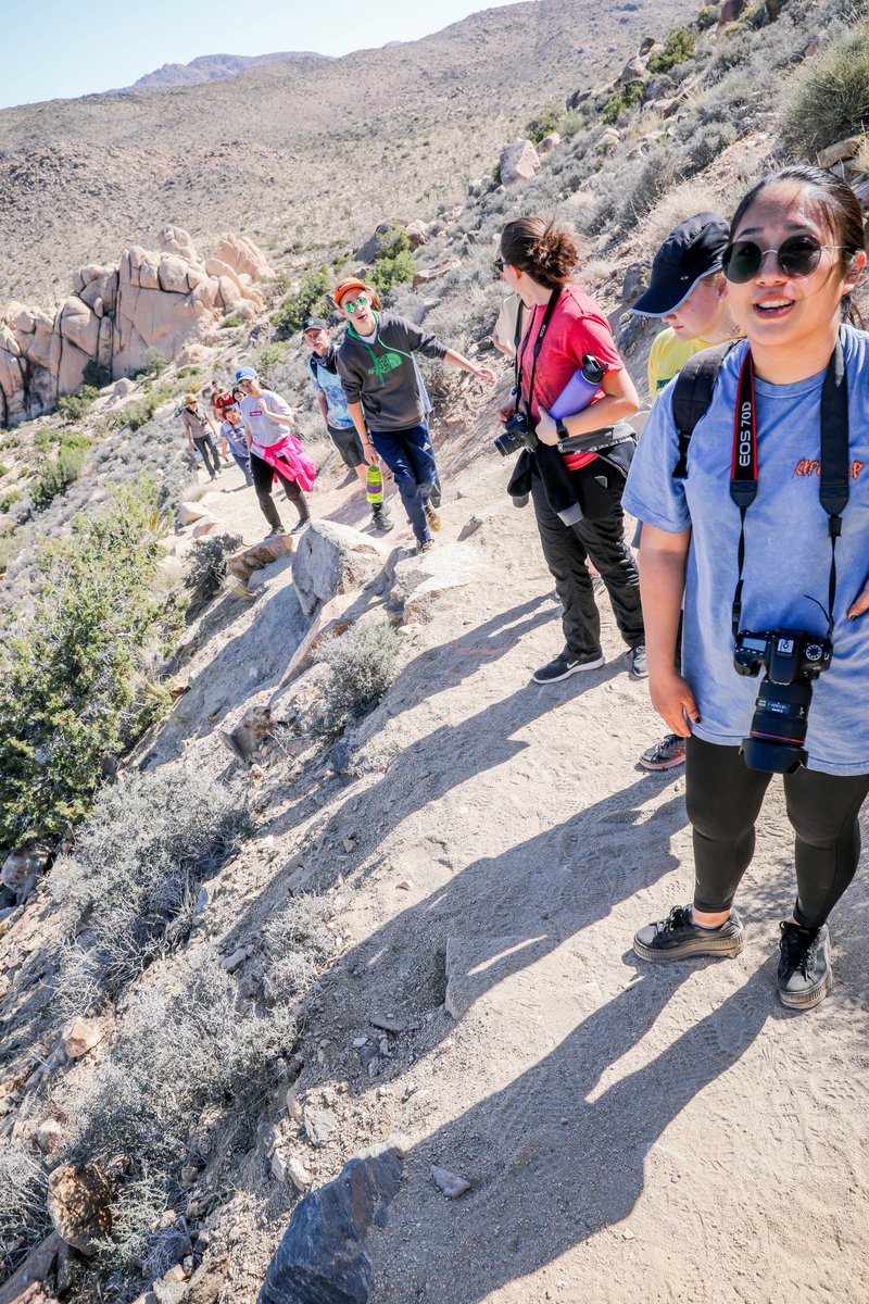 PVSFirebirds's tweet photo. Over the weekend, our Upper School Photography Class & Outdoor Club students joined together on a camping excursion to @JoshuaTreeNPS! They camped out under the stars, hiked up #RyanMountain, bouldered, & shot night photography! #TheGreatOutdoors #CoachellaValley #WeAreFirebirds https://t.co/eBhbx5959D