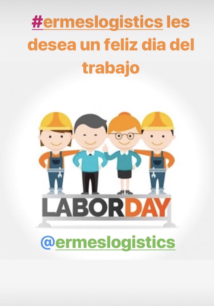 Ermes_Logistics's tweet image. #ermeslogistics les desea un feliz dia  del trabajo. Siempre trabajamos para brindar los mejores servicios de logisitca.🚚✈️🚢🏢📦 #boxnet #xpressnet