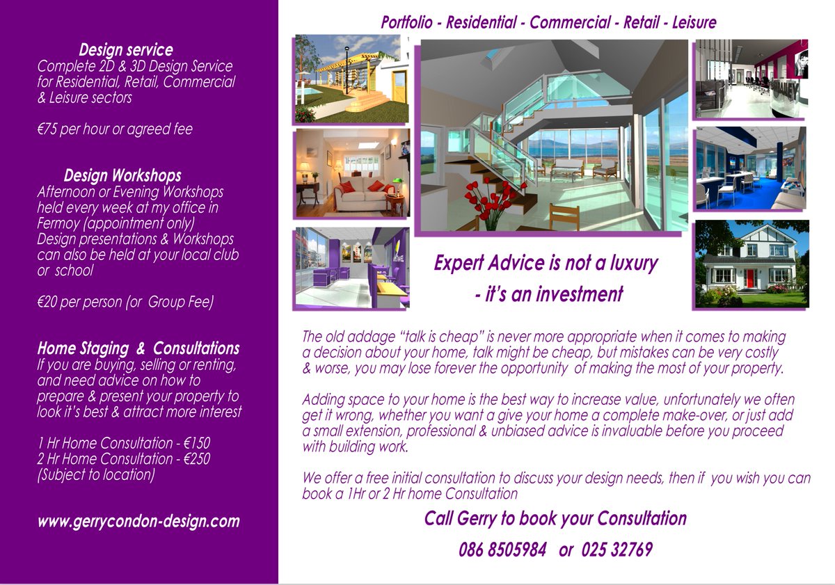 Full 2D &amp; 3D free-lance design service
Call 086 8505984
gerrycondon-design.com